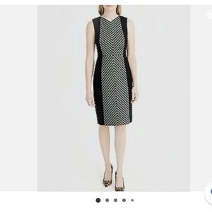 J Crew Petite Striped Tweed Sheath Dress Size 10p